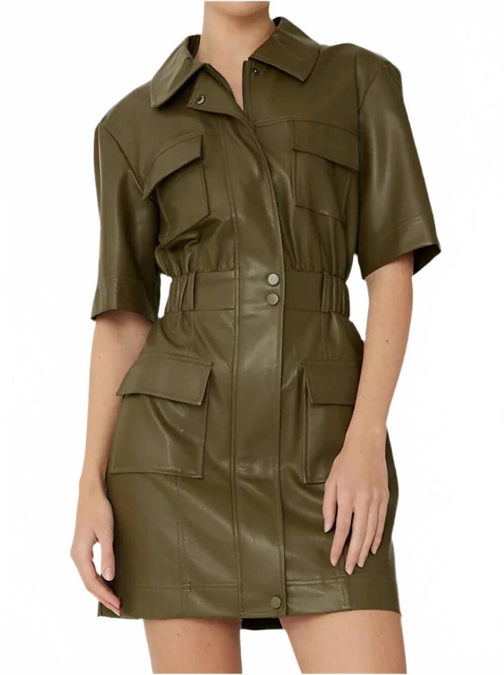 NEW JS71 piper mini dress in army